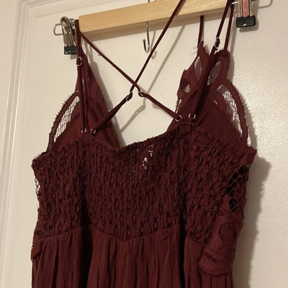 Burgundy Jumpsuit Romper - Picture 3 of 4